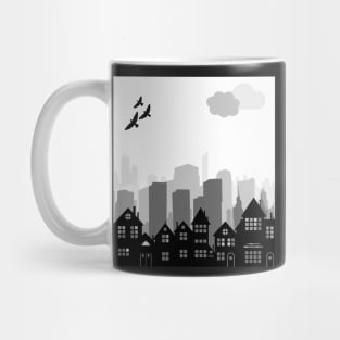 Cloudy City Day Mug